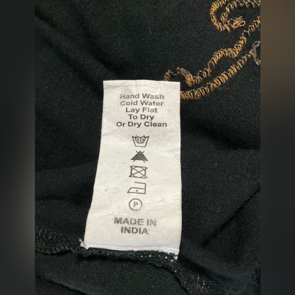 ATHLETA Black Jersey Dress w/Roses - Picture 8 of 11